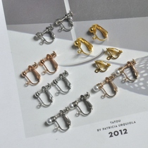 (Autumn Home) Manual Diy Earless Dongle Ear Clip Accessories Spiral Upholstered Pearl Insert Drilling