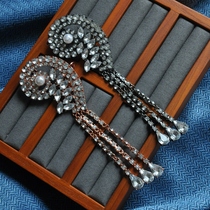 Autumn home European and American retro port Wind small crowddesigner personality full drill with ear-hanging earring earring earrings