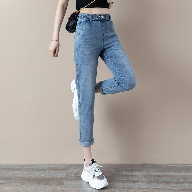 2020 dòng mùa xuân mới không khí muối quần jean thời trang của phụ nữ workpants mỏng nhỏ chân quần triều thời trang nữ mùa hè của