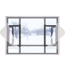 Winter sealed plastic steel window windshield artifact glass transparent insulation film warm curtain windproof strips to prevent cold air leakage