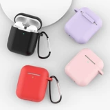 Apple, защитный чехол, силиконовые беспроводные наушники, ультратонкая наклейка, брендовая прозрачная креативная коробка с зарядкой, bluetooth