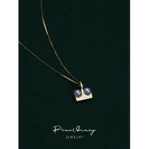 Aurora round flawless freshwater pearl necklace 18K gold pendant Pearl 3 5-4mm