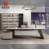 Jiazhi boss desk desk simple modern Chairman office office desk set combined with light luxury office furniture