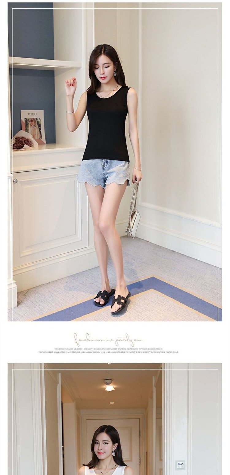 Camisole của phụ nữ chạm đáy áo sơ mi ngắn vest modal slim fit gợi cảm vest nữ áo kiểu nữ đẹp tuổi 35