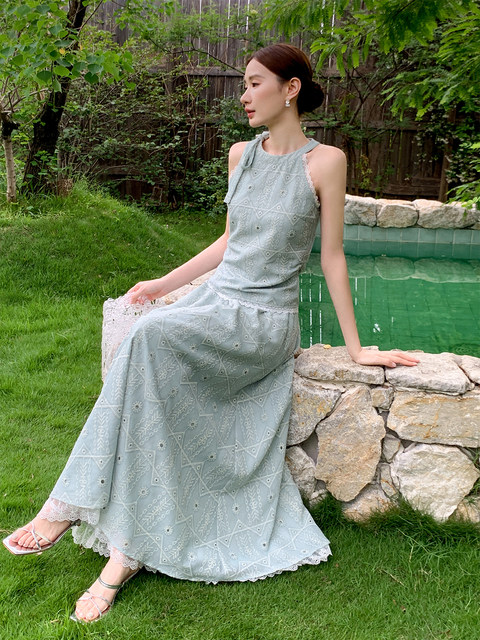 Xxning French Halter Top and Skirt Set for Women, New Autumn Fashion Casual Elegant Two-Piece Set