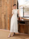 Xxning Chinese Style Stand-Up Collar Vest Dress for Women 2025 Autumn New High-End Elegant Slimming Long Dress