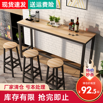 Minimalist modern small bar table for home bar desk with wall high foot table Balcony Strip Table Milk Tea Shop High Table