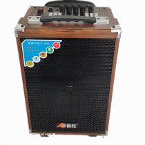 Selling portable 8-inch high-power outdoor lever speaker Bluetooth recording wooden square dance audio outdoor K song