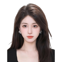 Needle bangs wig for women naturally fluffy high skull full real hair white hair traceless thin wig