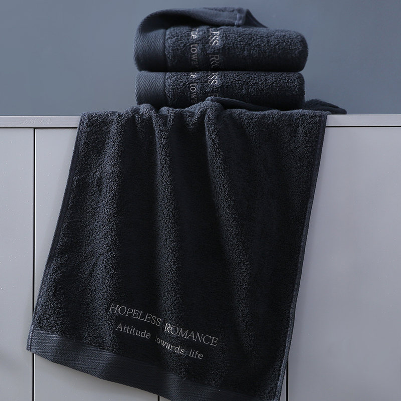 Black Dark-Colored Towel, Pure Cotton 100% Cotton, Men's Face Washing, Household Use, 7A Antibacterial, Deodorant, Adult High-End, 2026 Hot Sale Black Dark-Colored Towel, Pure Cotton 100% Cotton, Men's Face Washing, Household Use, 7A Antibacterial, Deodorant, Adult High-End, 2026 Hot Sale