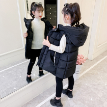 Childrens down cotton autumn and winter vest 2022 new boys and girls vest vest in the big boy boy thickened outer wear