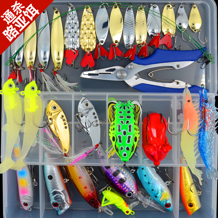 Lua bait set intended bait freshwater seawater fake bait hard bait thunder frog melon seed sequin soft bait iron plate fake bait blackfish