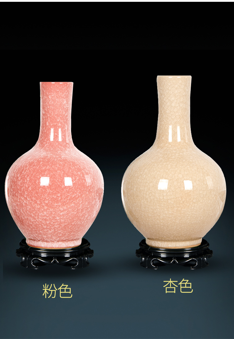 Archaize of jingdezhen ceramic up pomegranate vases, flower arranging new Chinese style living room rich ancient frame furnishing articles home decoration