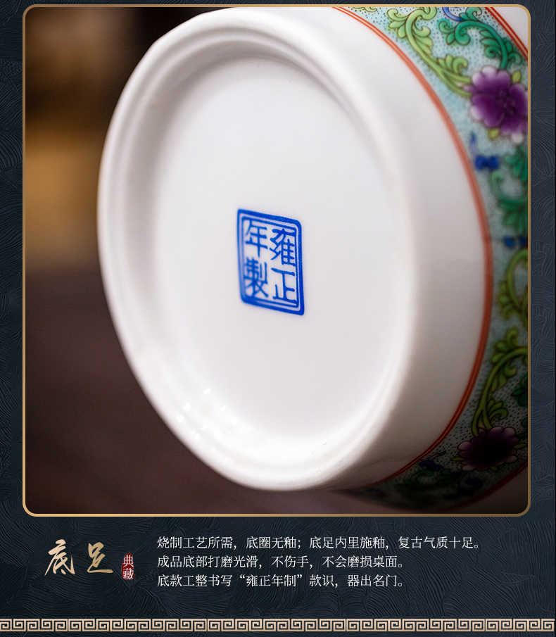 Jingdezhen ceramic hand - made paint had Chinese vase rich ancient frame sitting room office handicraft furnishing articles