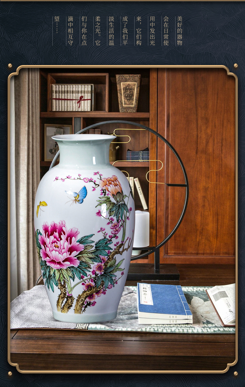 The Master of jingdezhen ceramic hand - made vases, new Chinese style porch desktop decoration flower arrangement sitting room home furnishing articles