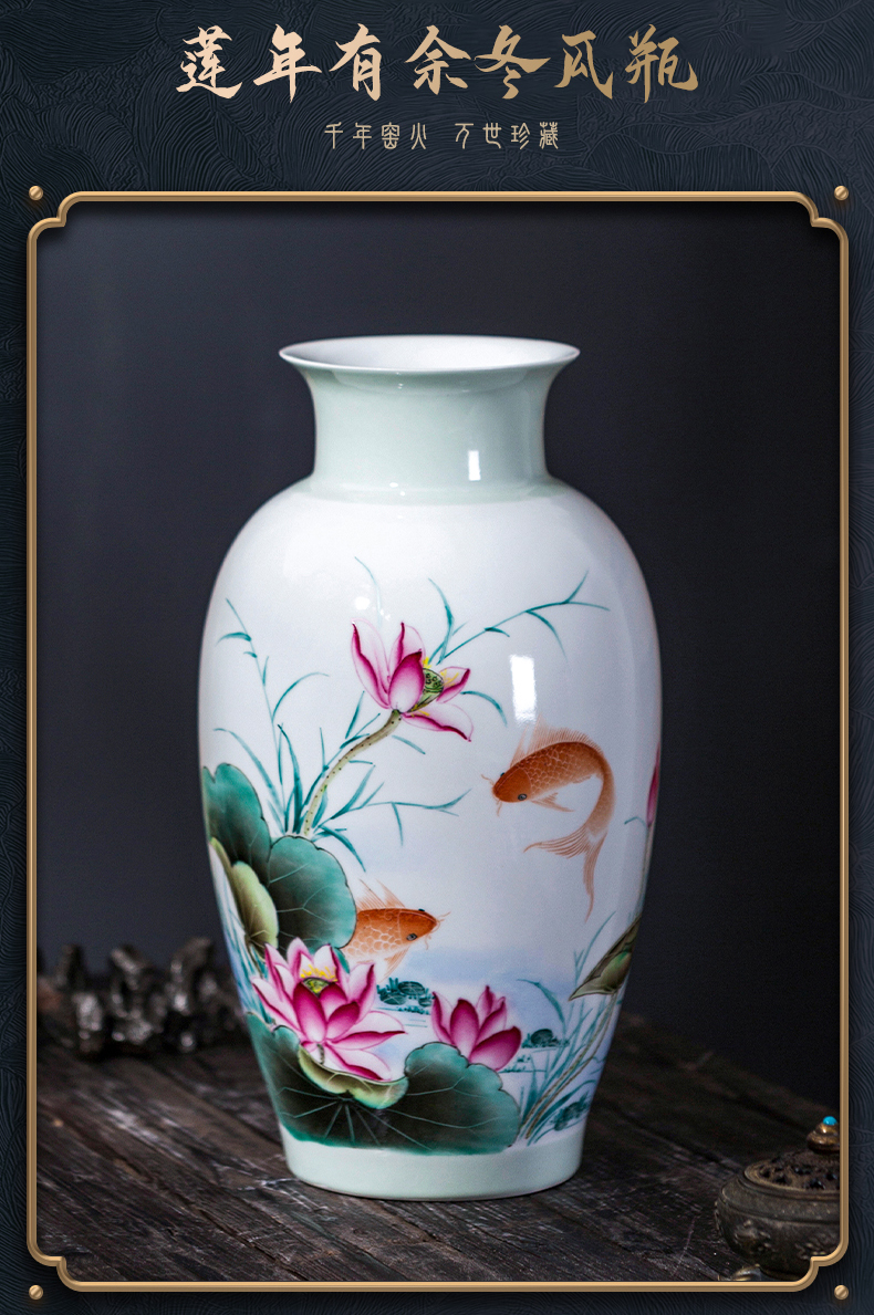 The Master of jingdezhen ceramic hand - made vases, new Chinese style porch desktop decoration flower arrangement sitting room home furnishing articles