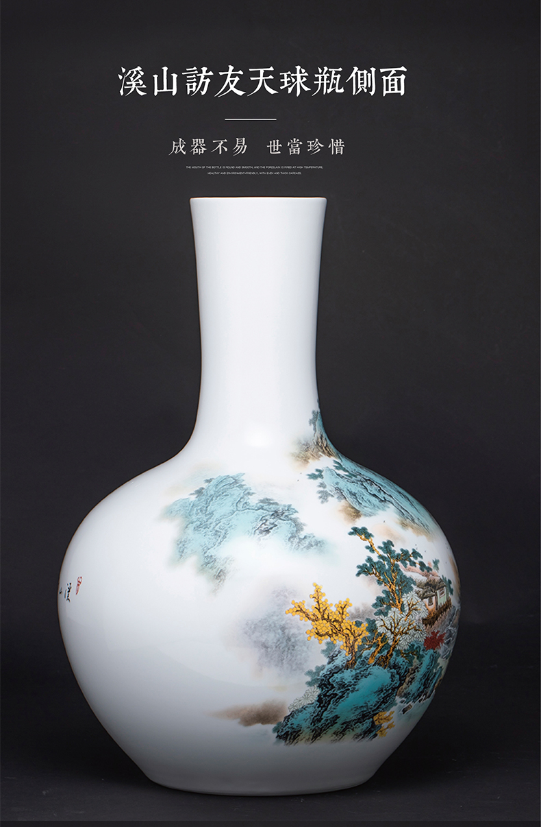 Jingdezhen ceramics thin body big vase Chinese ancient frame sitting room place to live in a TV ark, craft ornaments