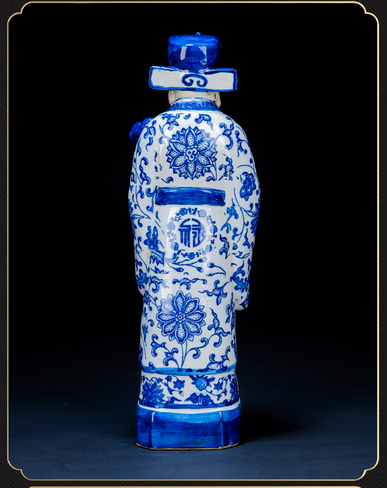 Jingdezhen ceramic antique character the qing fu lu shou samsung crafts rich ancient frame the sitting room of Chinese style household furnishing articles