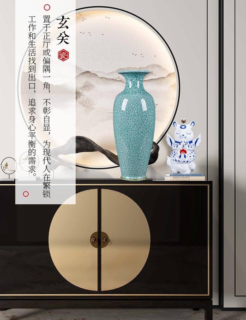 Archaize of jingdezhen ceramics up with jun porcelain vases, large sitting room be born Chinese style household decorations furnishing articles