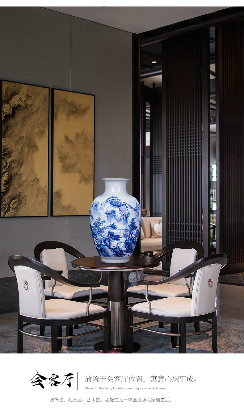 The Master of jingdezhen ceramic hand - made thin foetus porcelain vase of blue and white porcelain flower arranging rich ancient frame sitting room of Chinese style household furnishing articles