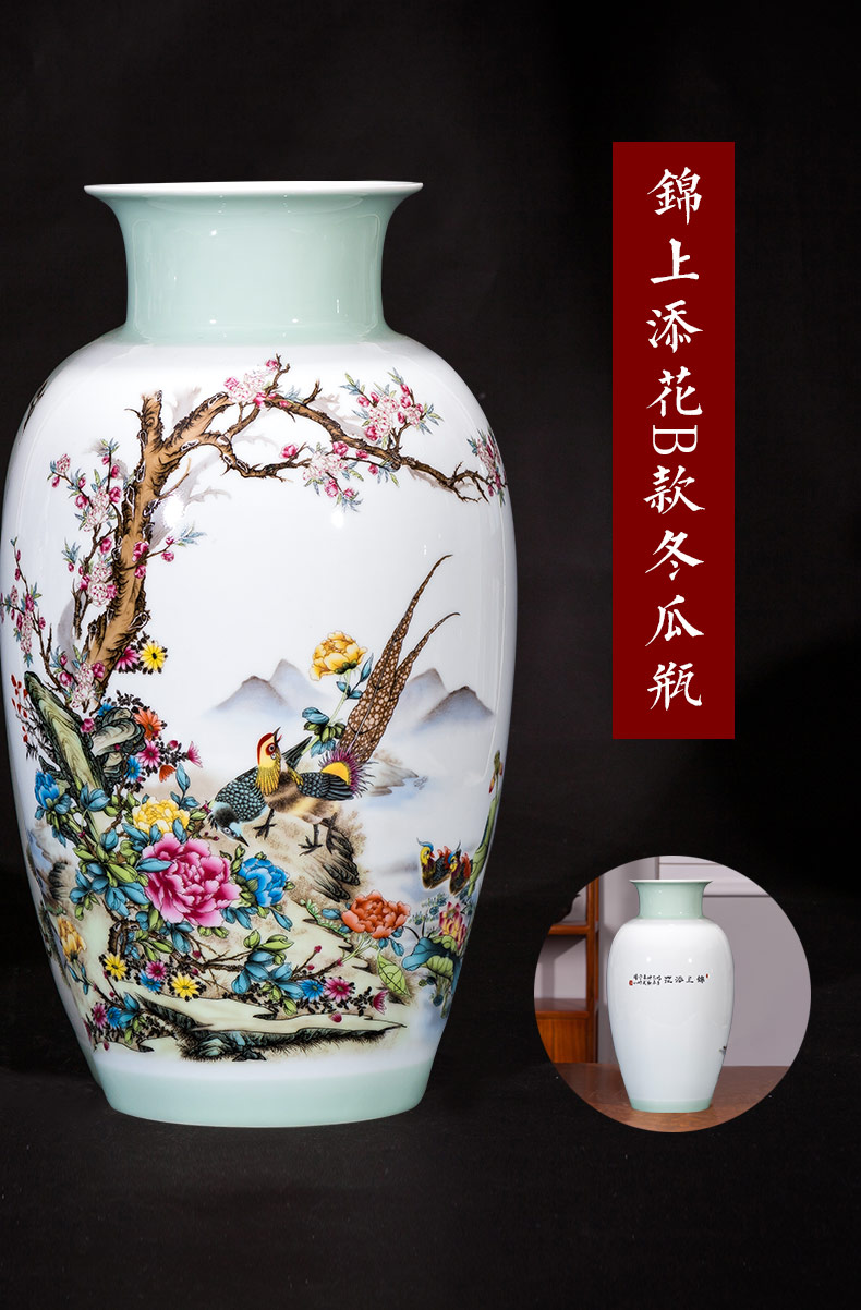 Jingdezhen ceramics vase furnishing articles Chinese style is I sitting room flower arranging household contracted TV ark adornment ornament