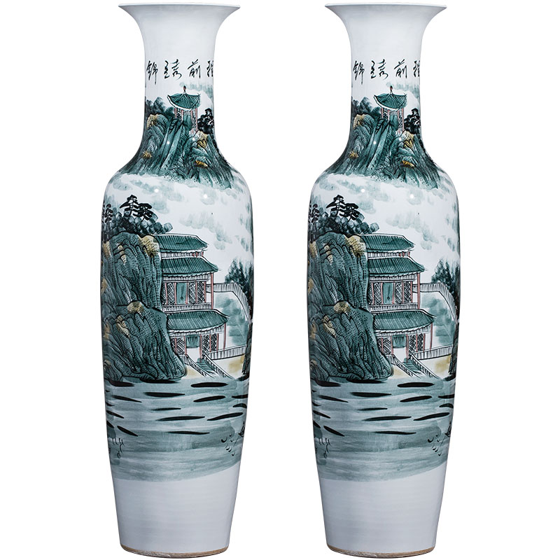 Jingdezhen ceramics hand - made bright future of large vases, sitting room adornment is placed hotel opening gifts