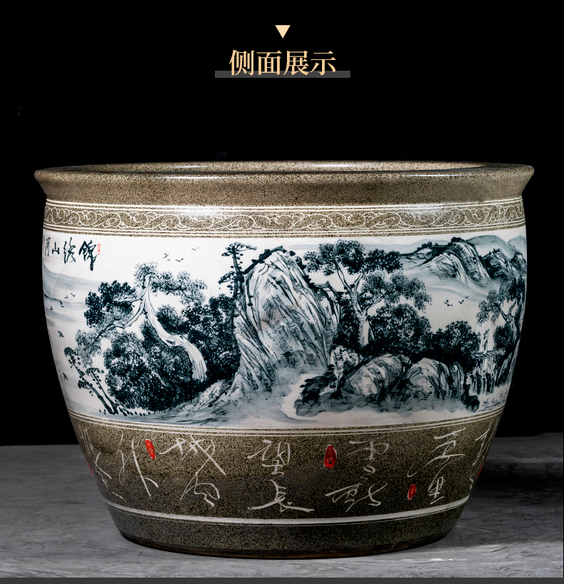 Has a long history in the jingdezhen ceramic tank yard to large sitting room adornment is placed large is suing landscape balcony