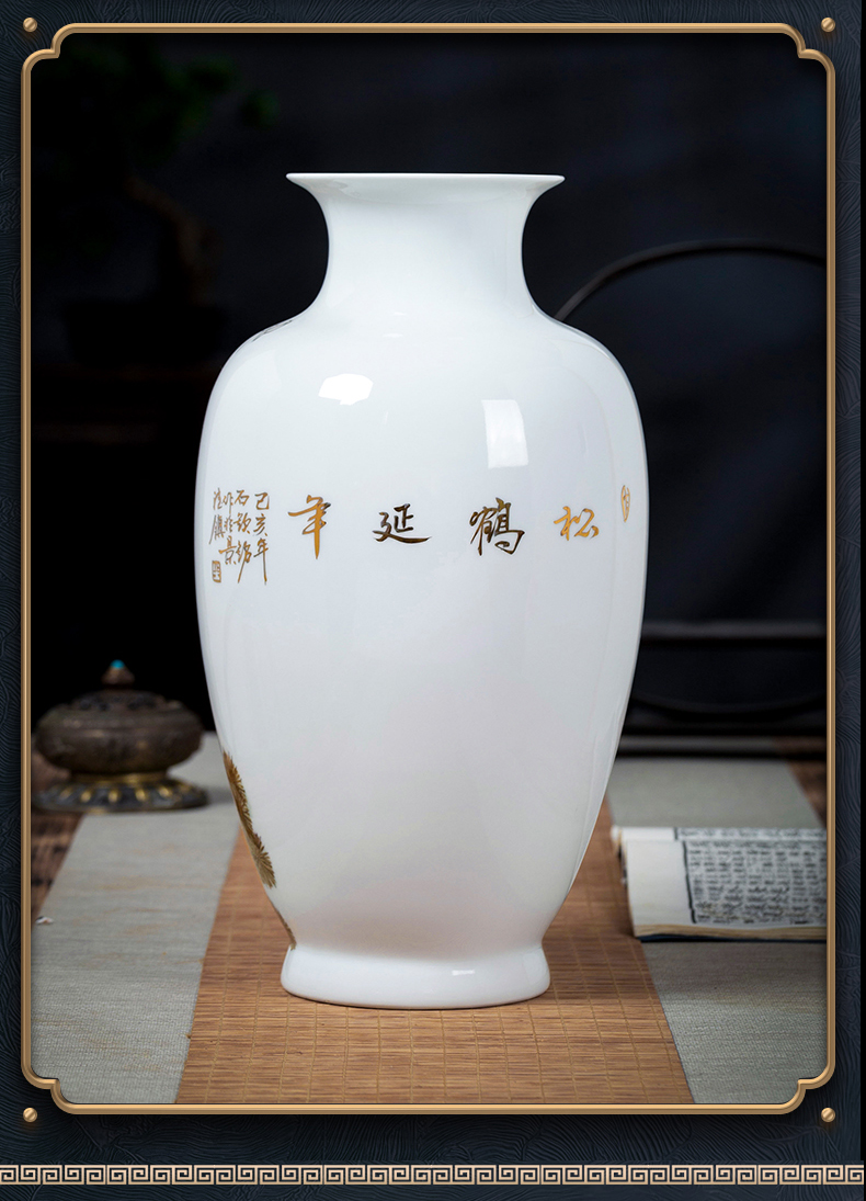 Jingdezhen ceramic paint hand - made vases furnishing articles sitting room flower arranging office of new Chinese style decoration porcelain arts and crafts