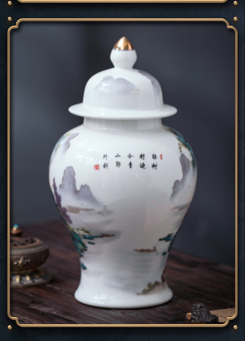 Jingdezhen ceramic general hand - made pot vase home sitting room porch rich ancient frame office furnishing articles ornament