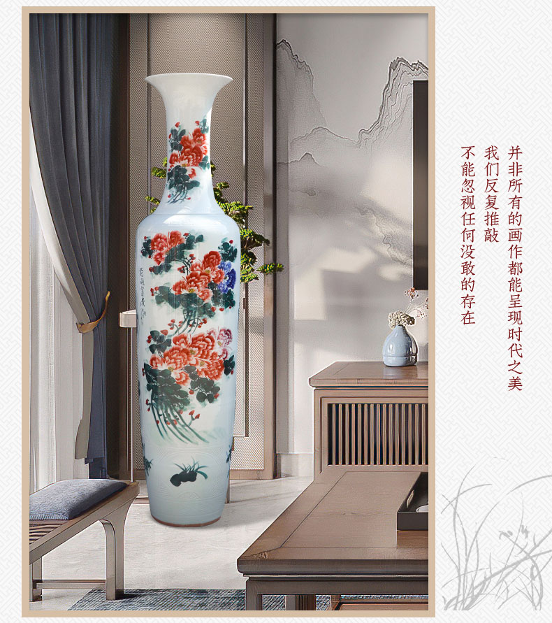 Jingdezhen ceramic hand - made the French hotel opening place large vases, Chinese style living room office decorations