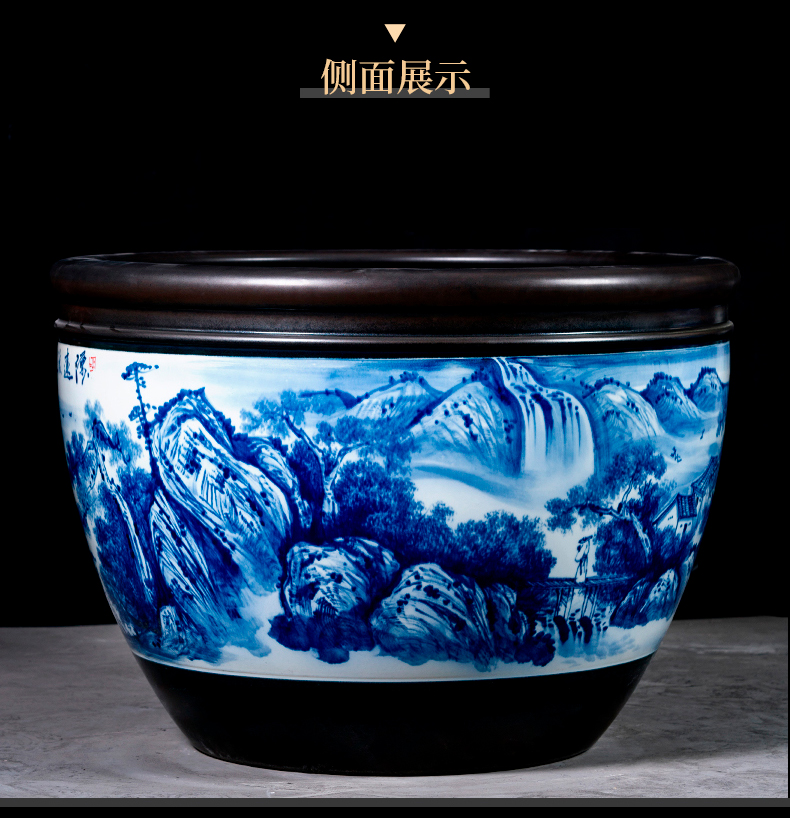 Has a long history in the jingdezhen ceramic tank yard to large sitting room adornment is placed large is suing landscape balcony