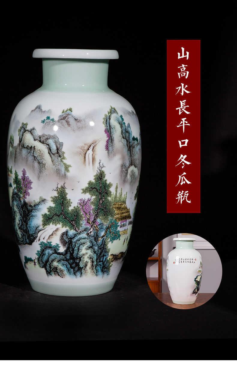 Jingdezhen ceramics vase furnishing articles Chinese style is I sitting room flower arranging household contracted TV ark adornment ornament