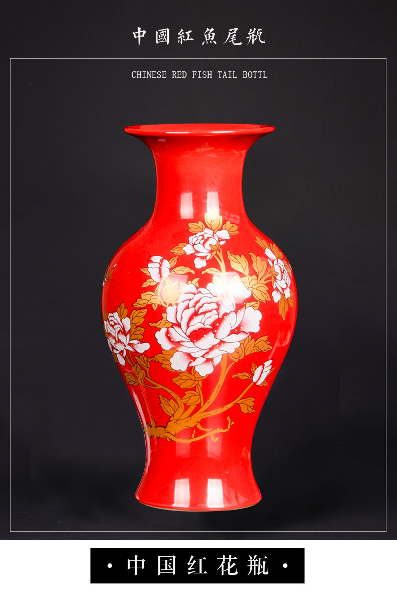 Jingdezhen ceramics floret bottle of flower arranging dried flower vase of porcelain of modern Chinese style household adornment sitting room ark, furnishing articles