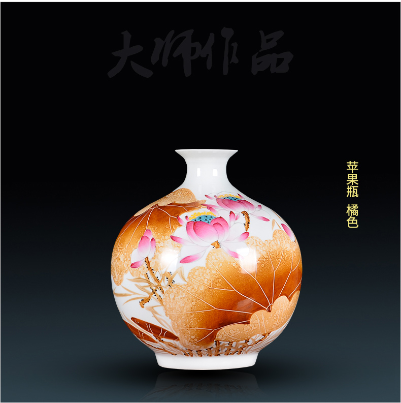 Blue and white porcelain of jingdezhen ceramics famous master hand - made vases, flower arrangement, the new Chinese style sitting room adornment is placed