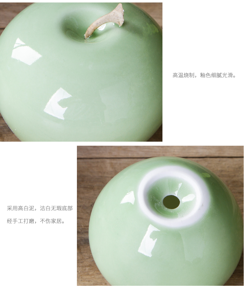 Jingdezhen ceramics mini red apple furnishing articles wine TV ark, sitting room adornment creative wedding gift