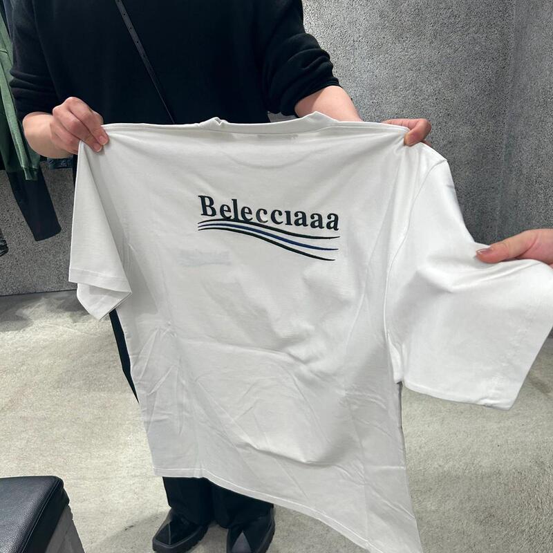 Classic Coke Embroidery】High Street Loose Lettering Simple Basic Versatile Short Sleeve T-Shirt Unisex Trendy Tee