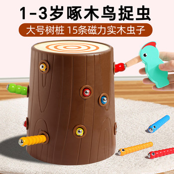 Baby Woodpecker Toy Catches Insects, Fishing Toy for Infants and Children Aged 1 to 2 and a Half Years, Magnetic, Montessori Early Education and Educational