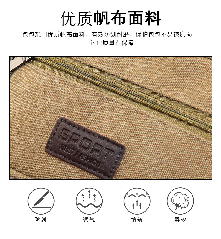 Túi vải unisex đa chức năng thể thao Túi Messenger dung lượng lớn để thu tiền gói kinh doanh nhiều lớp mới 	mua túi đeo hông	