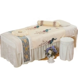 Комплект, универсальное покрывало, наволочка, одеяло, 4 предмета, с вышивкой, постельные принадлежности