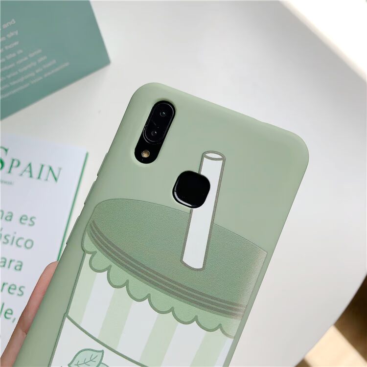 VivoY3 vỏ điện thoại di động y17 vỏ bảo vệ IQOO silicon S1 chống rơi v15 vắt sữa trà vòng mẫu nữ dễ thương mềm mại - Nhẫn pnj nhẫn cưới