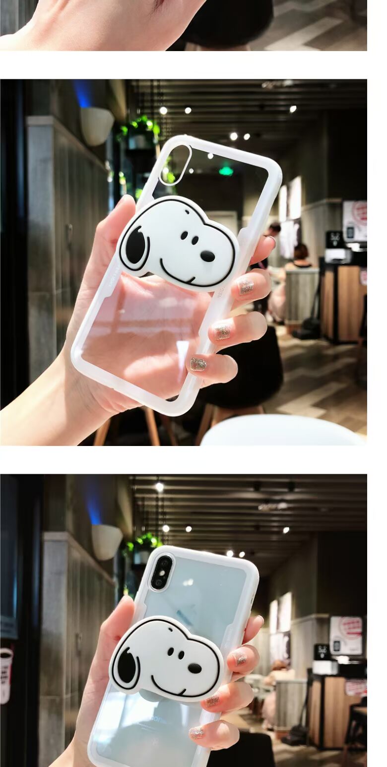 Apple 7PLUS vỏ điện thoại di động i8 khung kính thiên văn bảo vệ tay áo 8PLUS dễ thương nam và nữ mô hình i7 mô phỏng nắp kính chống vỡ 7plus đơn giản bằng silicon trong suốt 8 vòng thủy triều khóa tám bảy - Nhẫn nhẫn đeo ngón trỏ