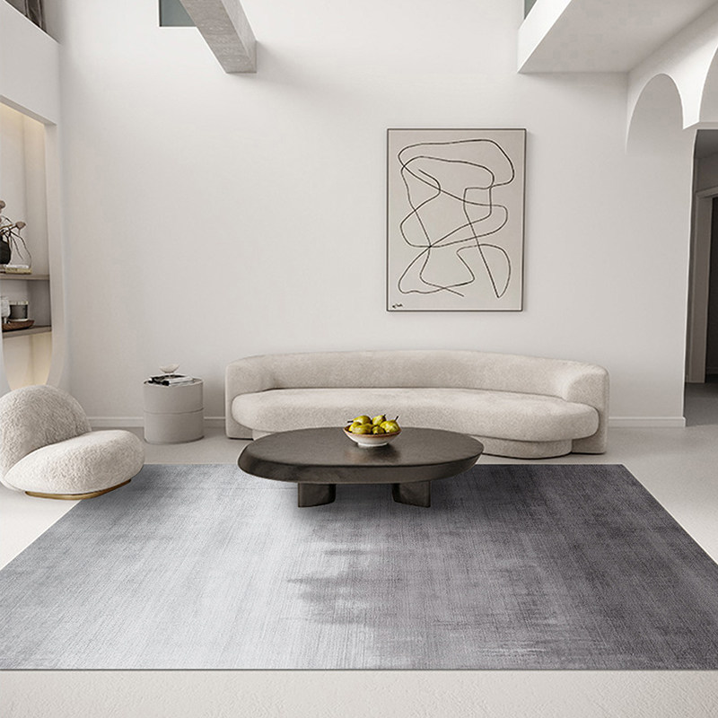 North Eurowind Carpets Living Room Ins Bedrooms Light Lavish Sofa Tea Table Blanket Full Of Black Grey Pure Color Mat free of washing Home