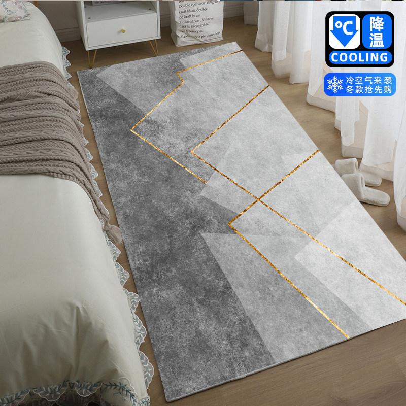 Modern minimalist Cashmere Bedside Carpet Bedroom Strip Bedside Blanket Living Room Bed Front Ground Mat Bedside Small Carpet Thick 