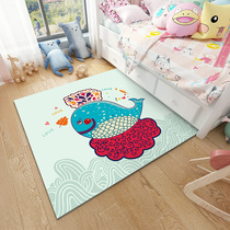 Square cartoon carpet Living room coffee table mat Childrens crawling carpet Room bedside carpet Bedroom cloakroom carpet