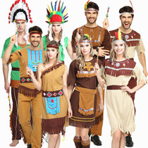Halloween costume cosplay costume clothes adult men and women Indigenous people African primitive Indian savages