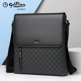 Goldlion Men's Shoulder Bag Genuine Leather Crossbody Bag Casual Backpack Large Capacity Satchel Men's Bag 2026 New Men's Model
