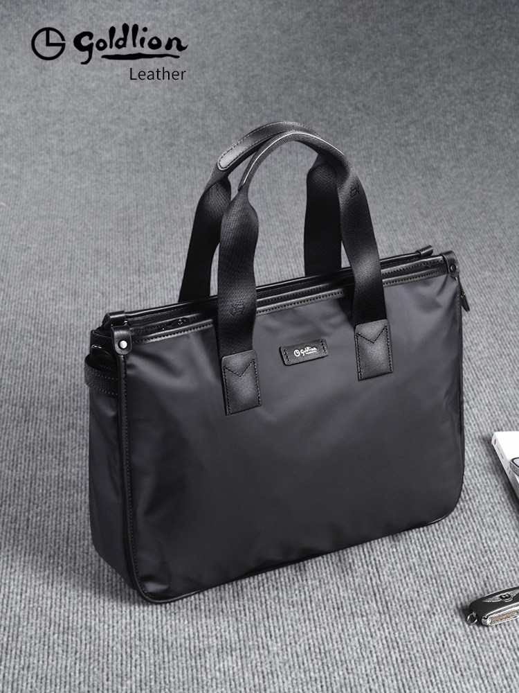 Goldlion Men's Briefcase Large Capacity Business Computer Oxford Cloth Canvas 2026 New Model Handbag for Men