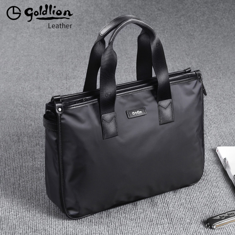 Kinley to men's briefcase big capacity Business computer Oxford cloth canvas 2023 new handbag men's money-Taobao