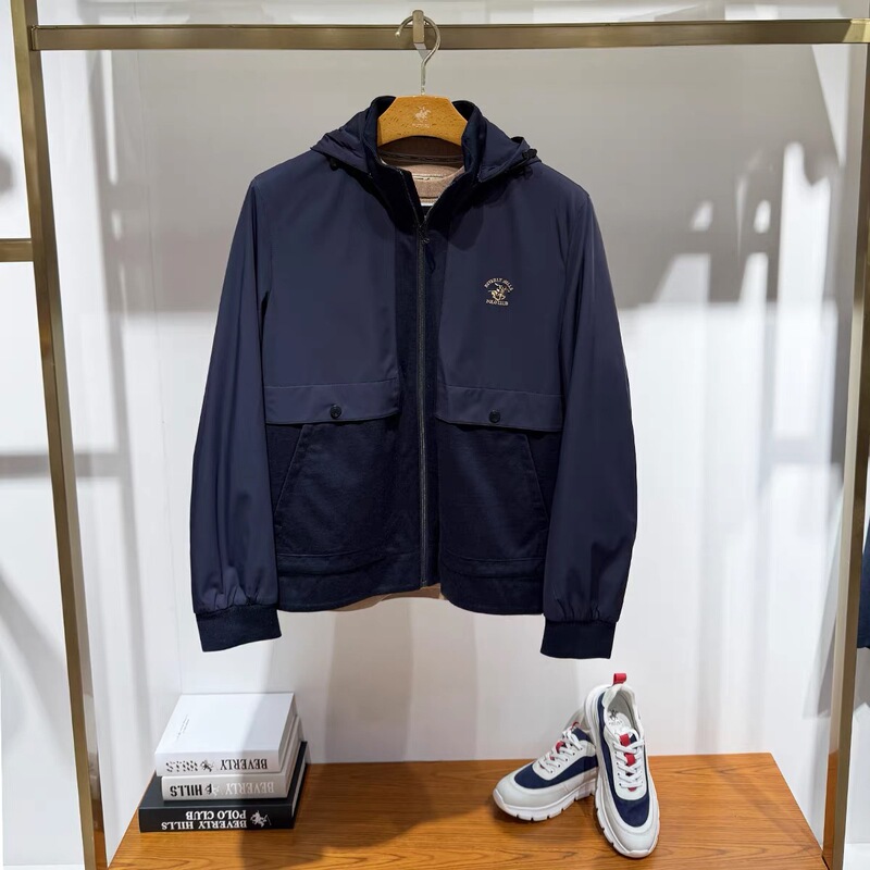 Beverly Polo Autumn and Winter Men's Hooded Casual Jacket, High-Quality, High-End, Fashionable and Versatile Jacket