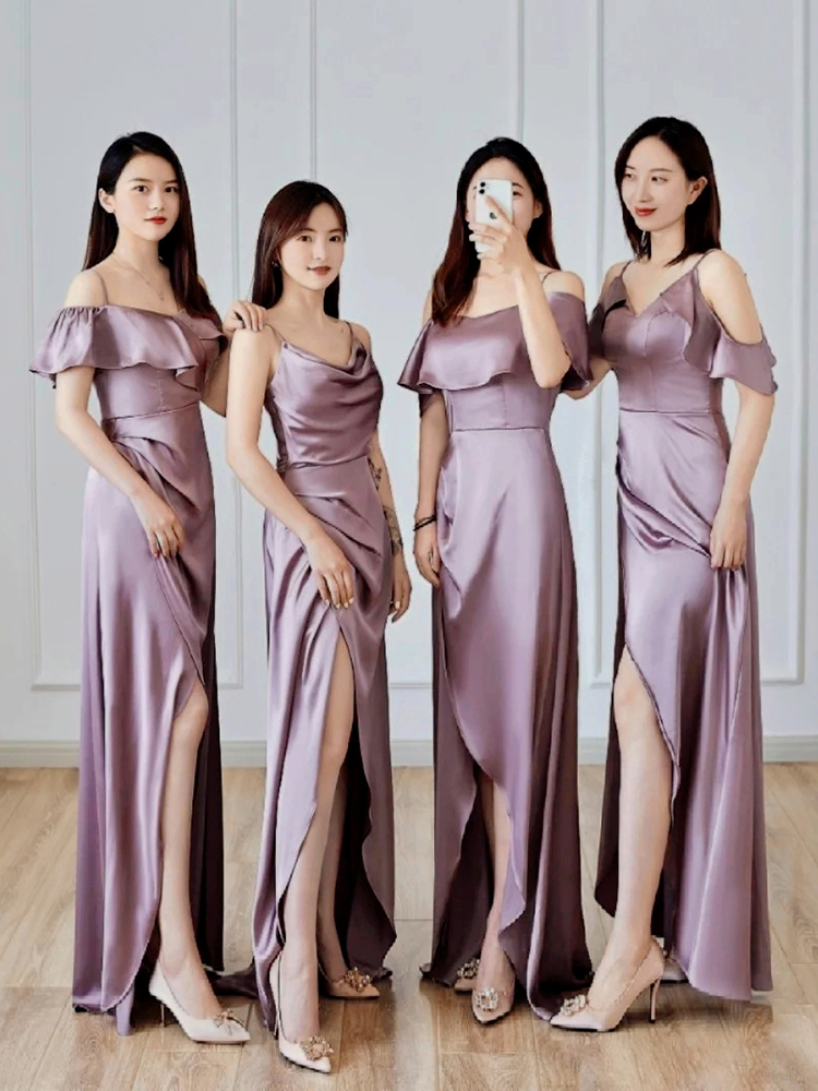 Evening dress, summer advanced purple bridesmaid dress, 2023 collection, high-quality style Evening dress, summer advanced purple bridesmaid dress, 2023 collection, high-quality style